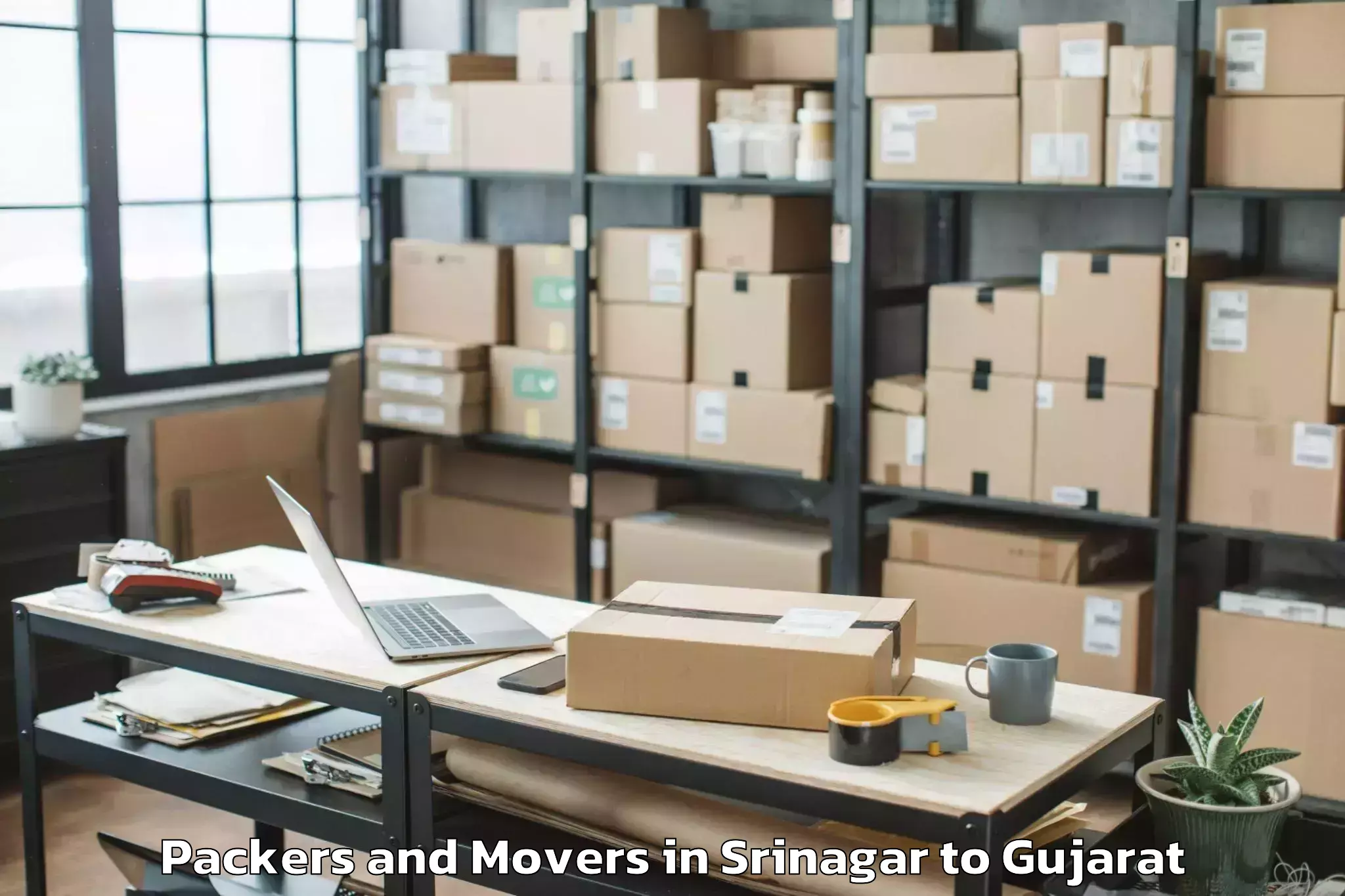 Professional Srinagar to Gadhada Packers And Movers